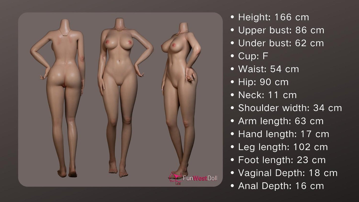 FunWest Doll 166cm (5f5') F-Cup European Full Size Silicone Sex Doll - Juliette