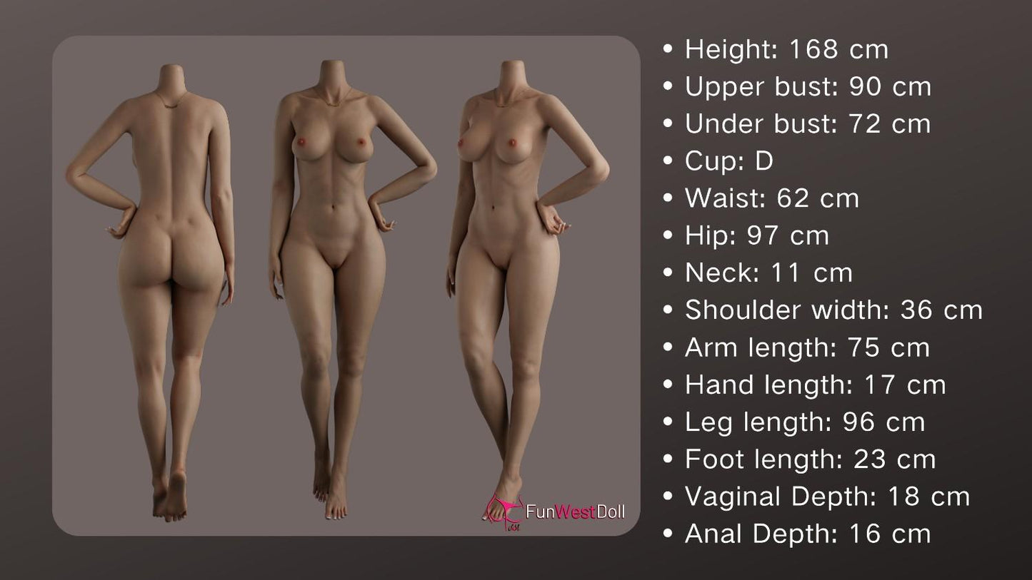 FunWest Doll 168cm (5ft6') D-Cup Irish Lifelike Silicone Real Sexdoll - Skylar