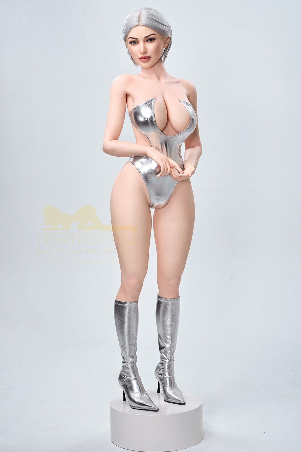 IronTech 159cm (5ft2') Platinum Blonde Real Silicone Sex Doll- Celine