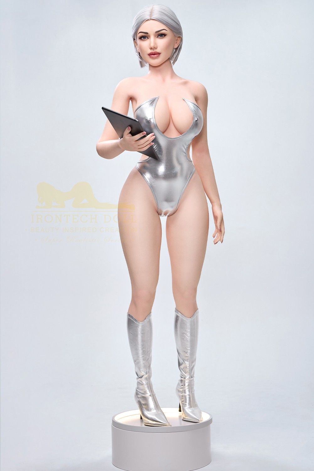 IronTech 159cm (5ft2') Platinum Blonde Real Silicone Sex Doll- Celine