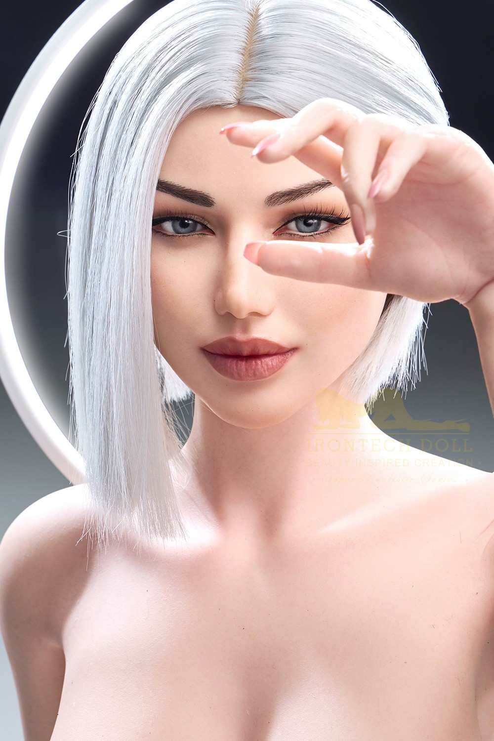 IronTech 159cm (5ft2') Platinum Blonde Real Silicone Sex Doll- Celine