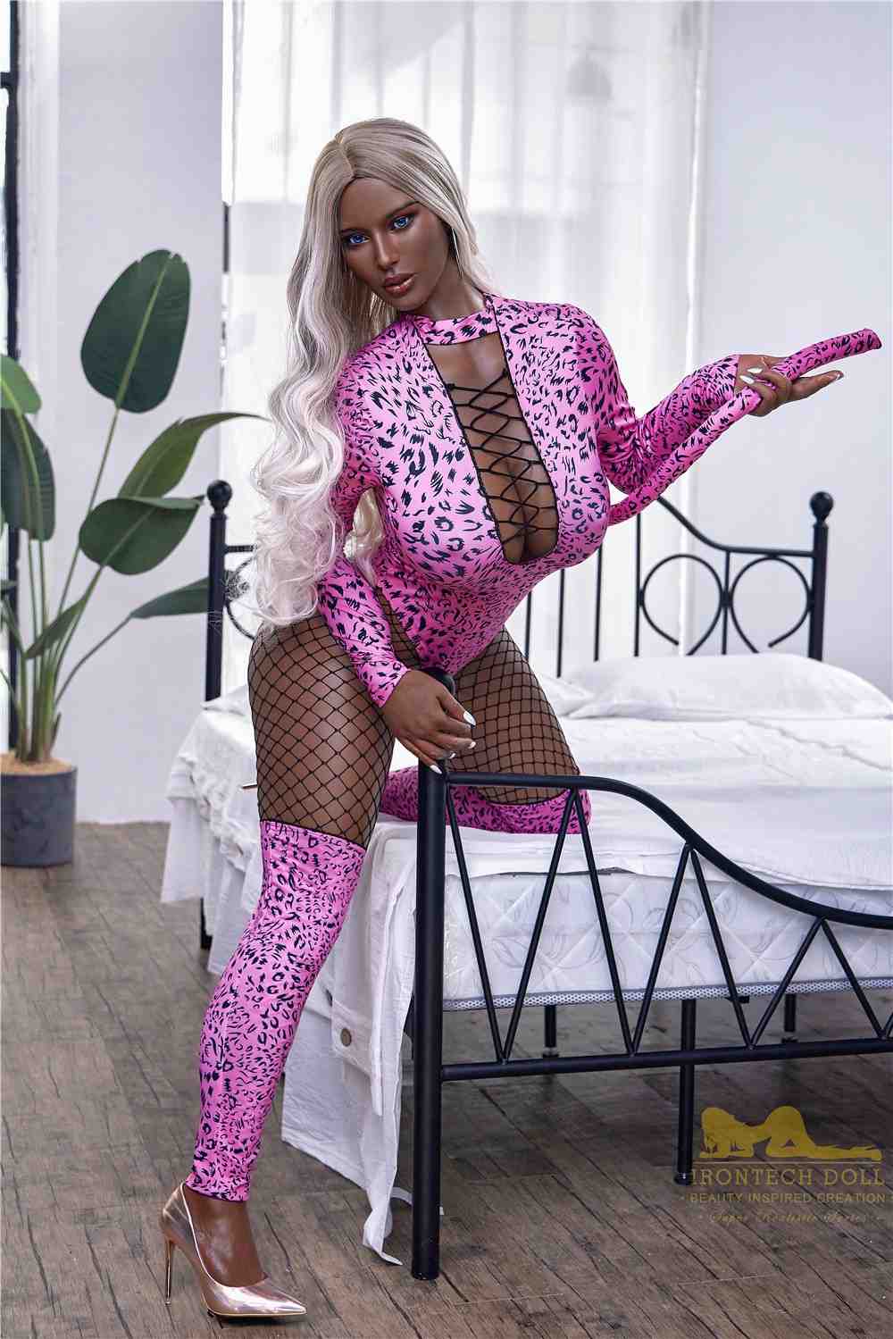 IronTech 160cm (5ft2') Ebony Queen Silicone Sex Doll - Hedy