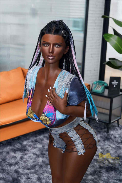 IronTech 160cm (5ft2') Ebony Sexy Silicone Sex Doll - Celine