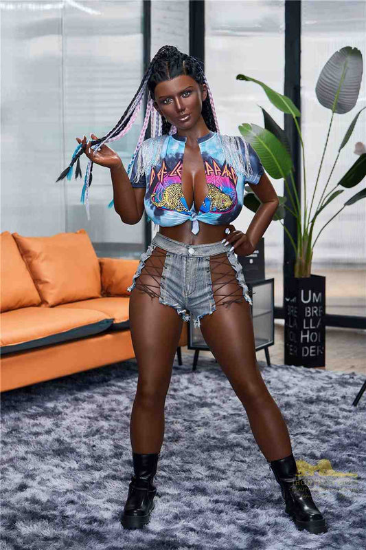 IronTech 160cm (5ft2') Ebony Sexy Silicone Sex Doll - Celine