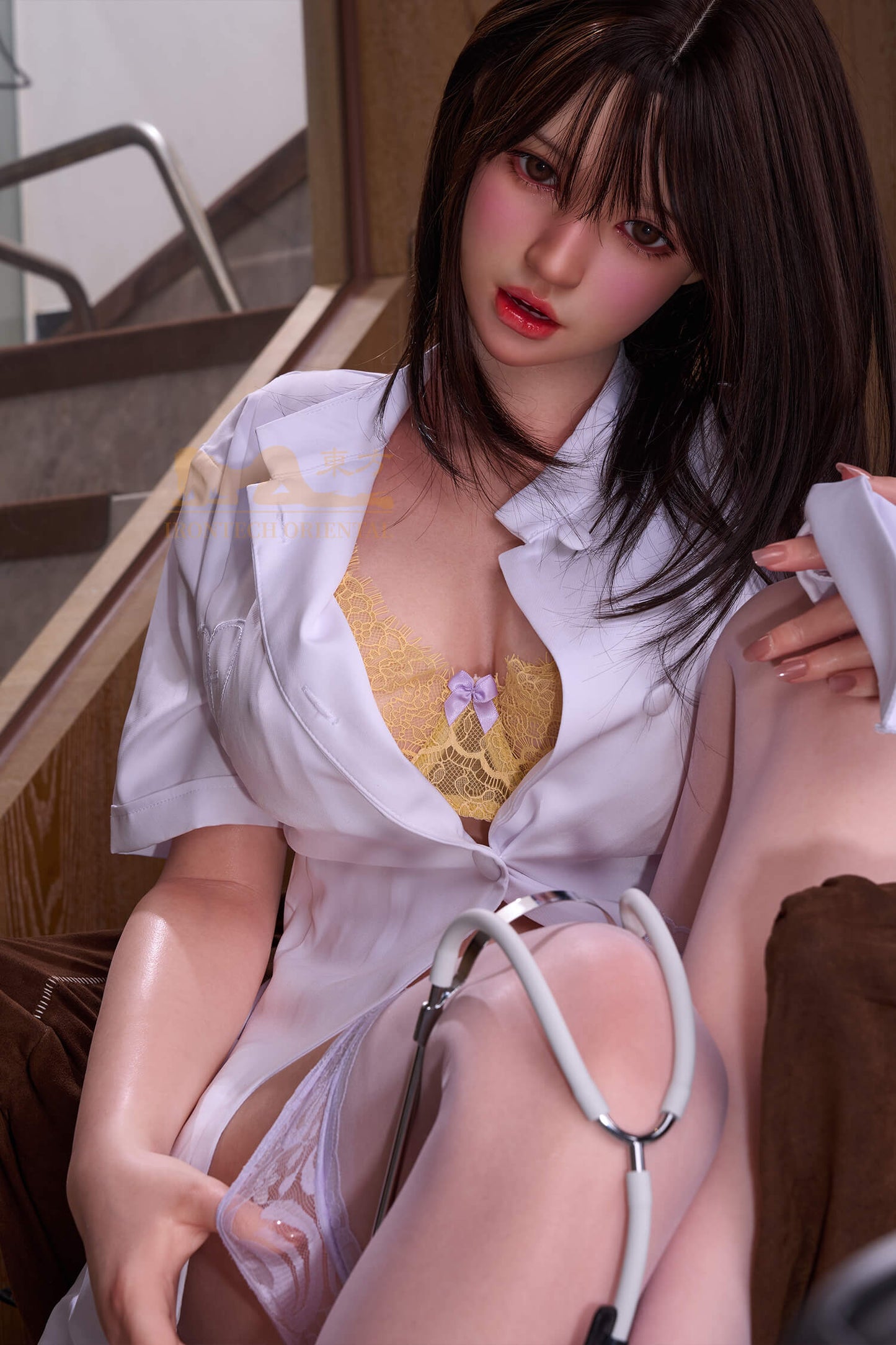 IronTech 161cm (5ft2") Sensual Nurse Oriental Series Silicone Sex Doll - E-Cup - Evie