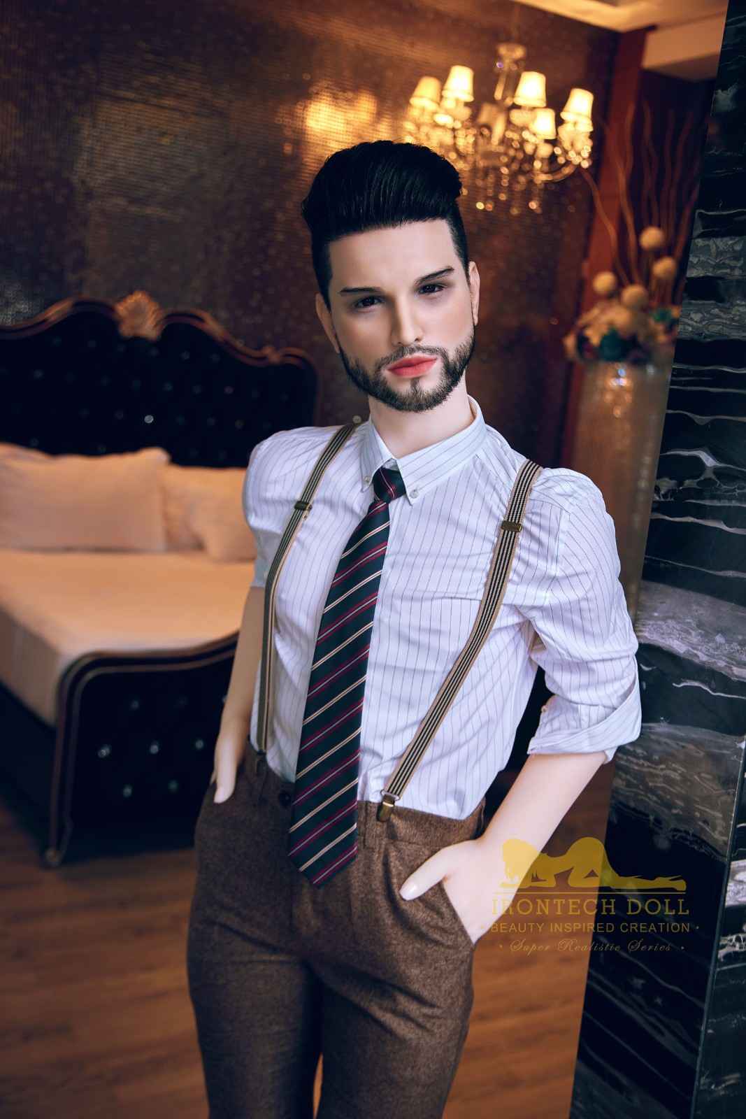 IronTech 162cm (5ft4') Fine Eligible Bachelor with Silicone Head Male Sex Doll- Zayn