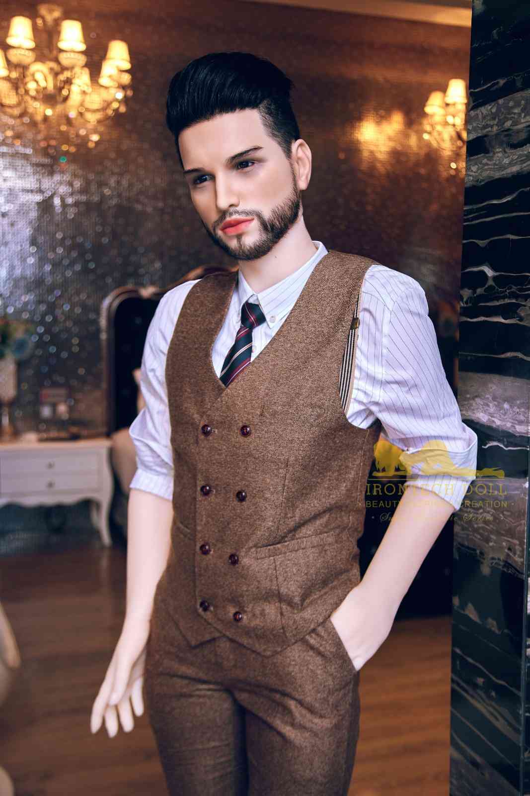 IronTech 162cm (5ft4') Fine Eligible Bachelor with Silicone Head Male Sex Doll- Zayn