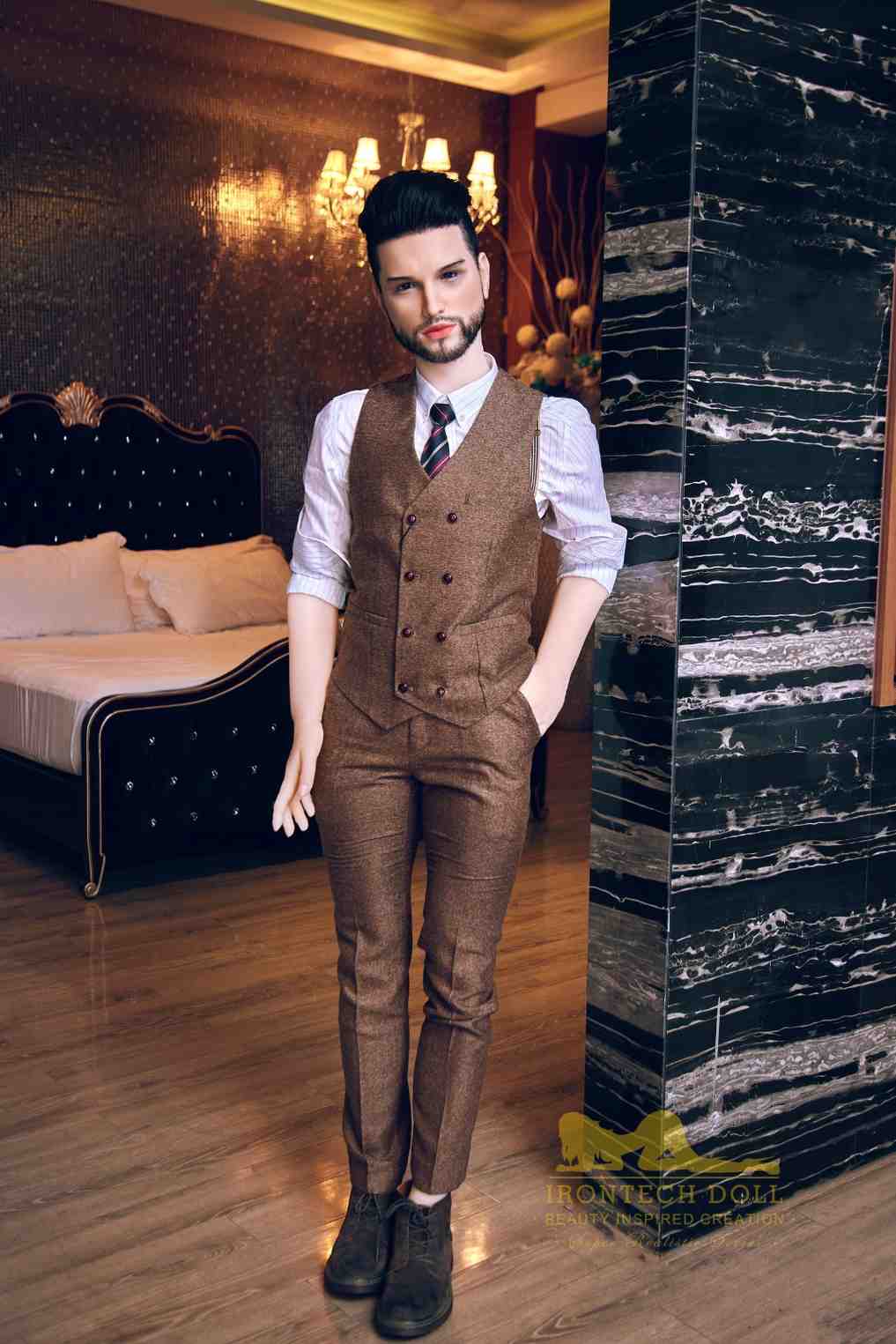 IronTech 162cm (5ft4') Fine Eligible Bachelor with Silicone Head Male Sex Doll- Zayn