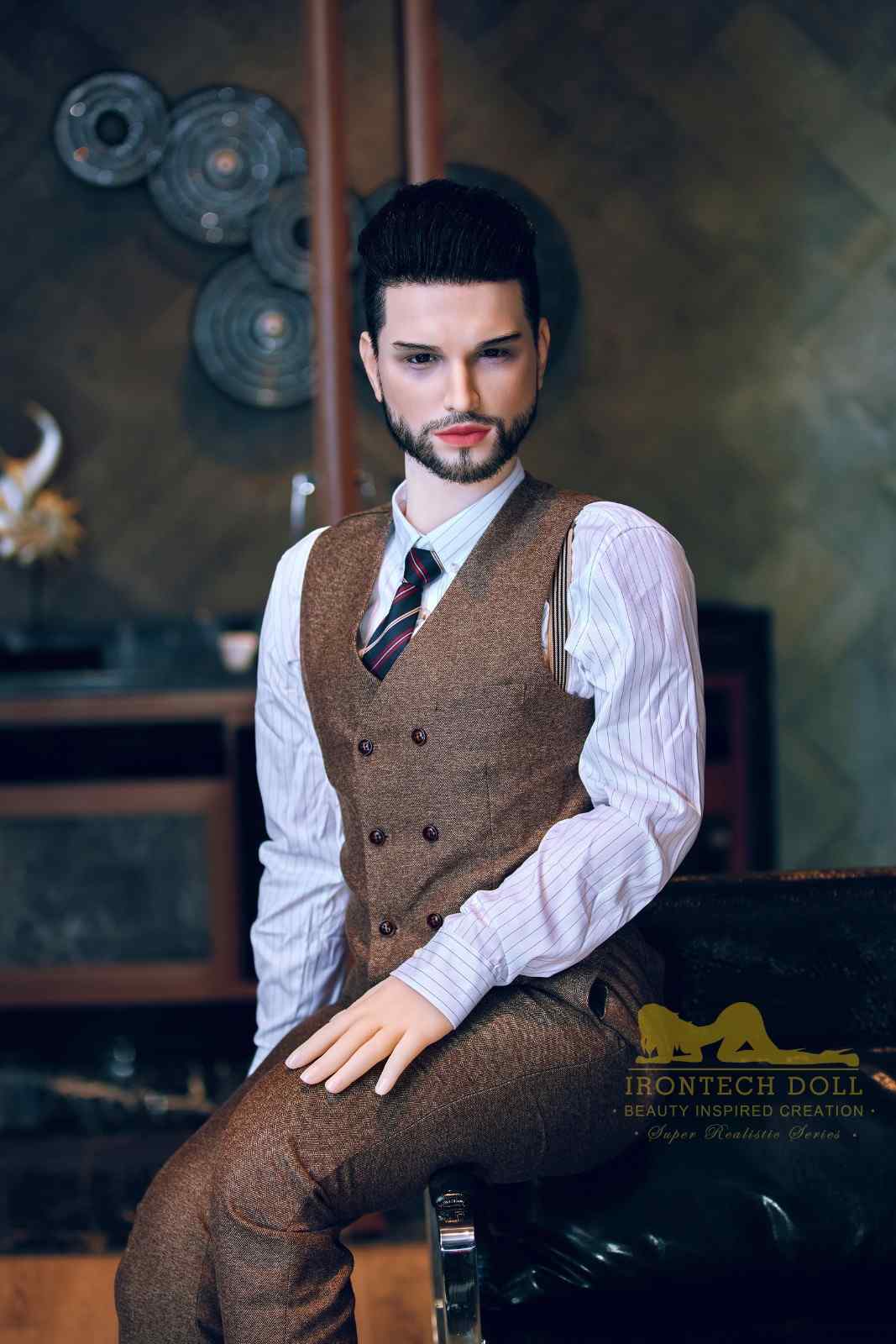 IronTech 162cm (5ft4') Fine Eligible Bachelor with Silicone Head Male Sex Doll- Zayn