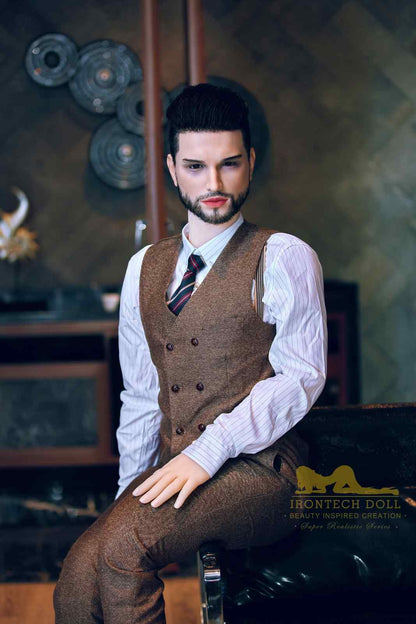 IronTech 162cm (5ft4') Fine Eligible Bachelor with Silicone Head Male Sex Doll- Zayn