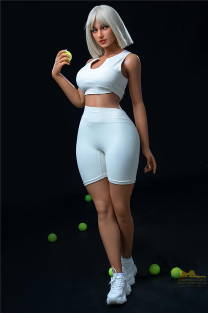 IronTech 164cm (5ft4") Silver Haired Tennis Player Silicone Sex Dolls  - Luna - In Stock | US Only