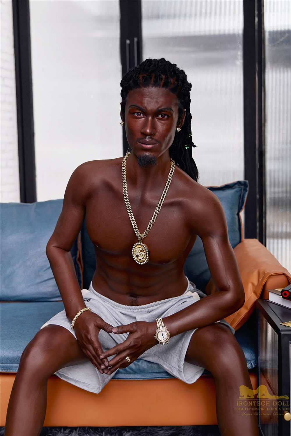 IronTech 170cm (5ft5') Black Male Sex Doll - Realistic Silicone Fantasy - Bill