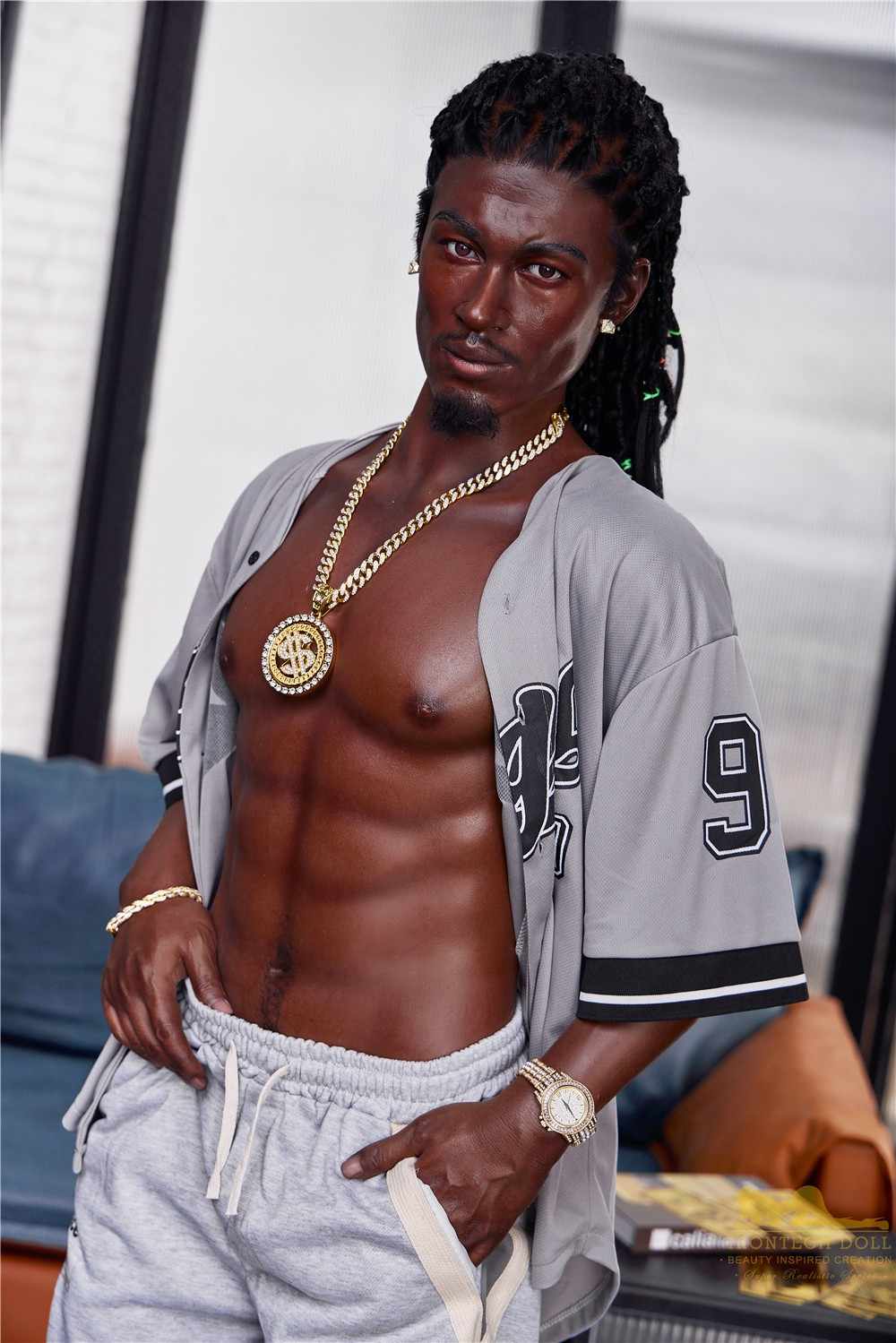 IronTech 170cm (5ft5') Black Male Sex Doll - Realistic Silicone Fantasy - Bill