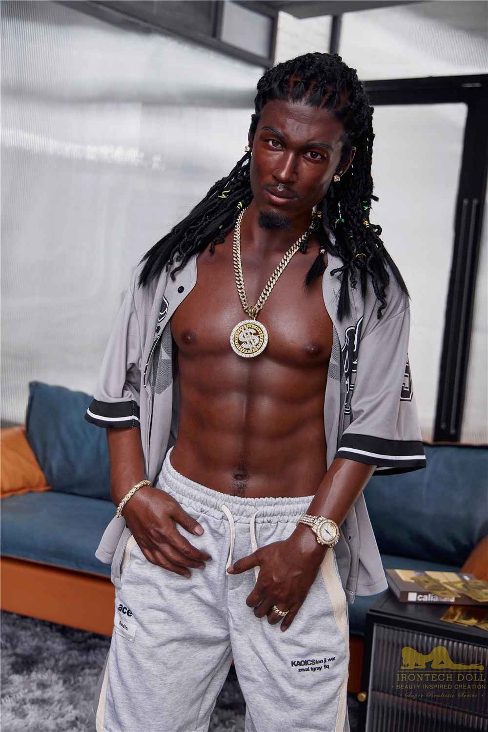 IronTech 170cm (5ft5') Black Male Sex Doll - Realistic Silicone Fantasy - Bill