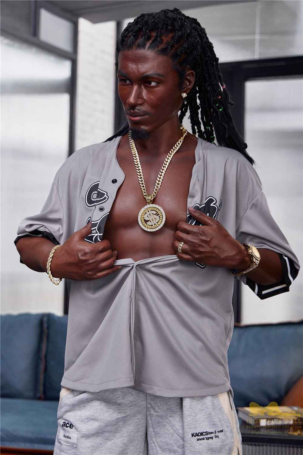 IronTech 170cm (5ft5') Black Male Sex Doll - Realistic Silicone Fantasy - Bill