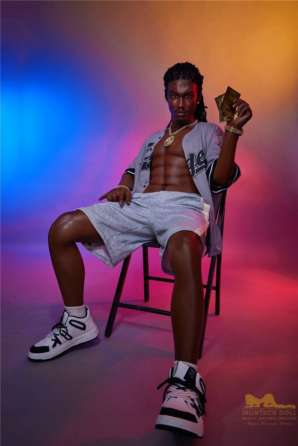 IronTech 170cm (5ft5') Black Male Sex Doll - Realistic Silicone Fantasy - Bill