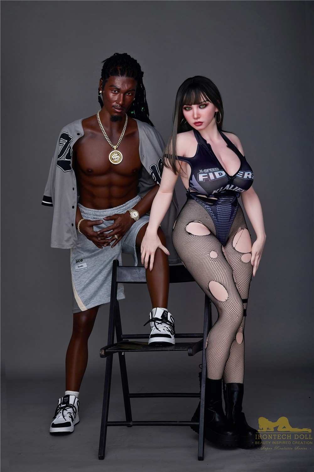 IronTech 170cm (5ft5') Black Male Sex Doll - Realistic Silicone Fantasy - Bill