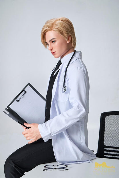 IronTech 170cm (5ft5") British Silicone Male Sex Doll – Golden-Haired Fantasy Doctor - Lucas