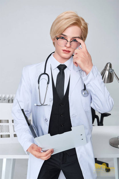 IronTech 170cm (5ft5") British Silicone Male Sex Doll – Golden-Haired Fantasy Doctor - Lucas