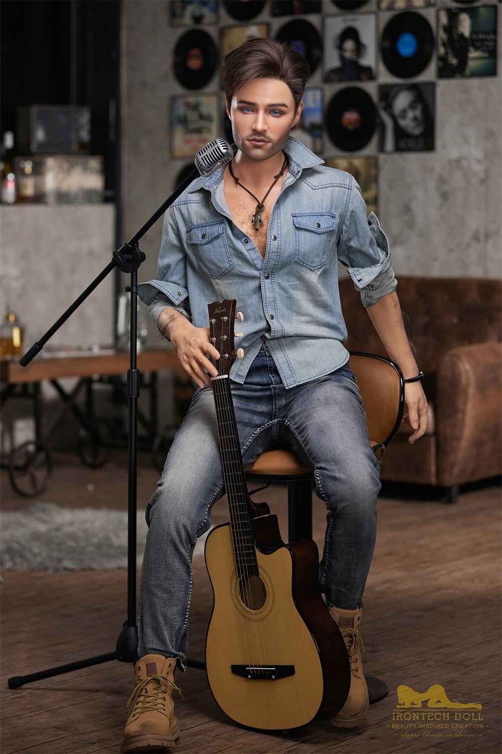 IronTech 170cm (5ft5') Handsome Singer-Style Gentleman Silicone Male Sex Doll - Jack