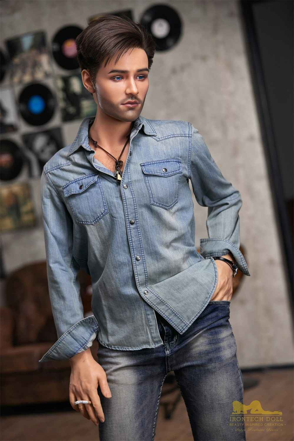 IronTech 170cm (5ft5') Handsome Singer-Style Gentleman Silicone Male Sex Doll - Jack