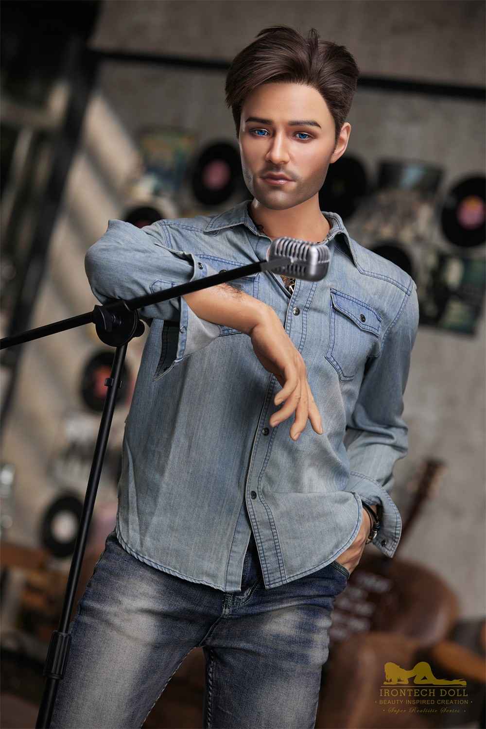 IronTech 170cm (5ft5') Handsome Singer-Style Gentleman Silicone Male Sex Doll - Jack