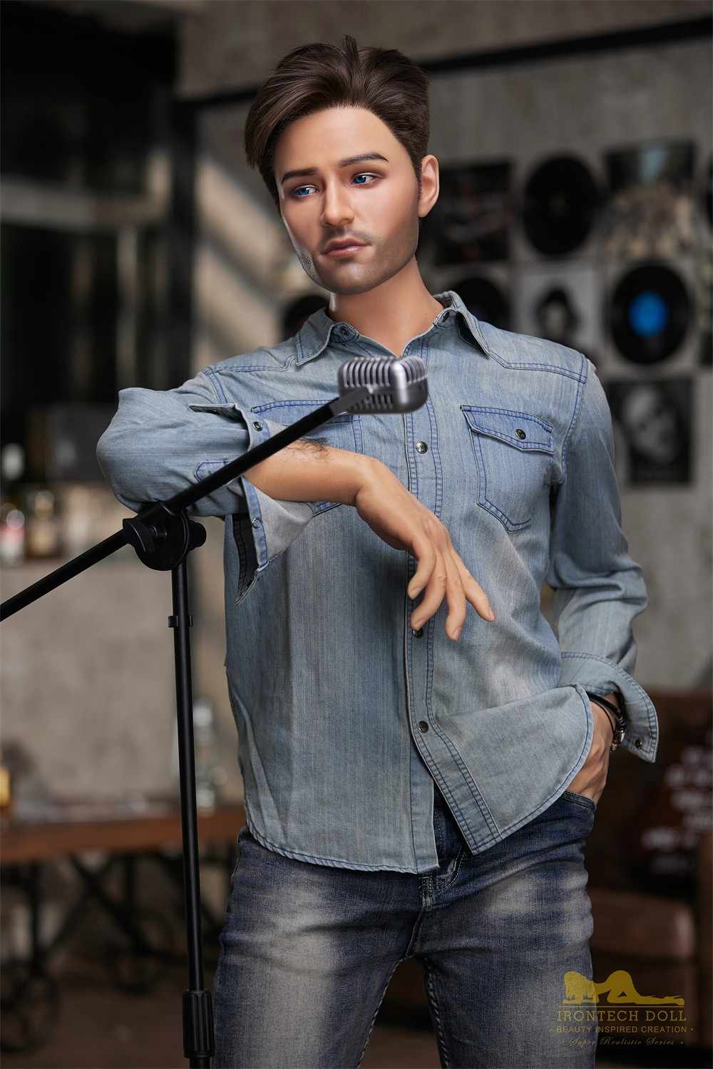 IronTech 170cm (5ft5') Handsome Singer-Style Gentleman Silicone Male Sex Doll - Jack