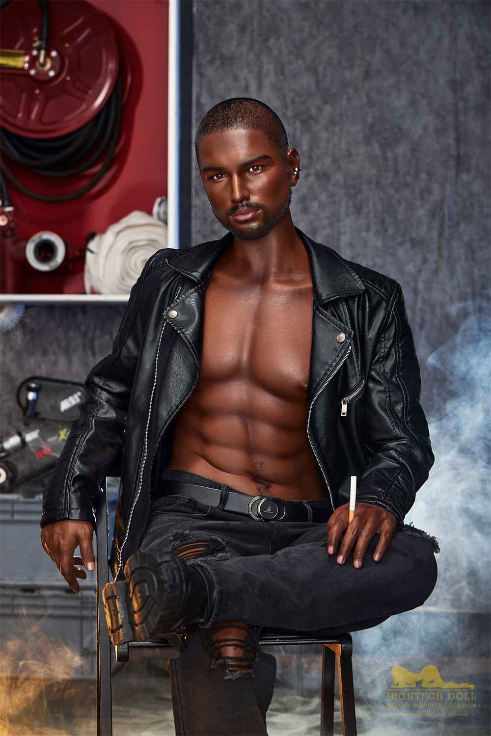 IronTech 170cm (5ft5') Realistic & Black Silicone Male Sex Doll - Kevin