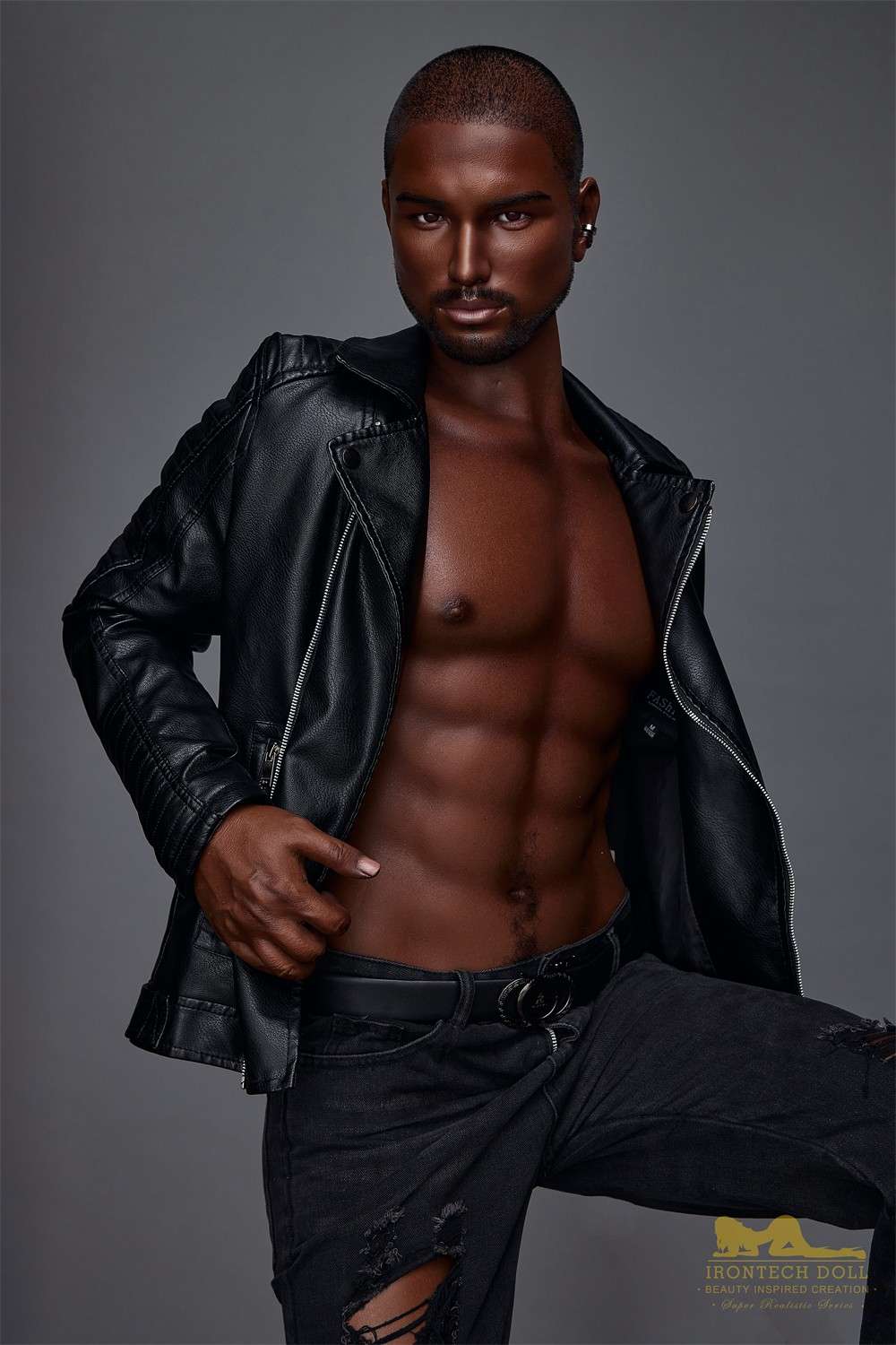 IronTech 170cm (5ft5') Realistic & Black Silicone Male Sex Doll - Kevin