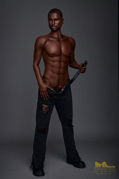 IronTech 170cm (5ft5') Realistic & Black Silicone Male Sex Doll - Kevin