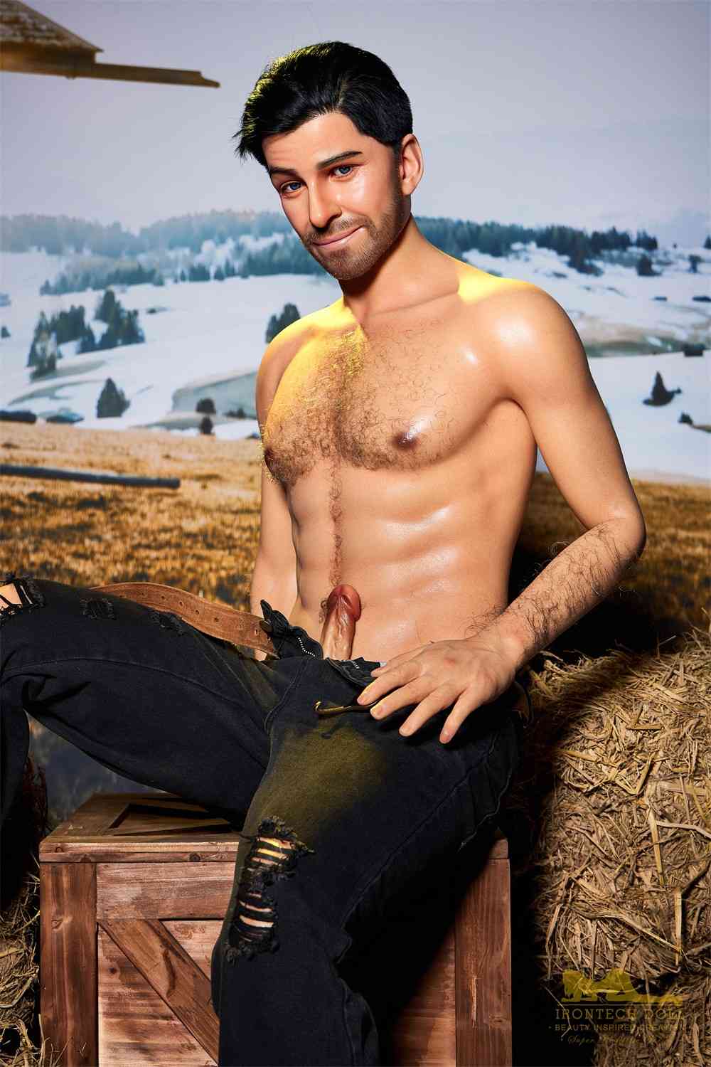 IronTech 170cm (5ft5') Sensual Cowboy Realistic Silicone Male Sex Doll - Allen
