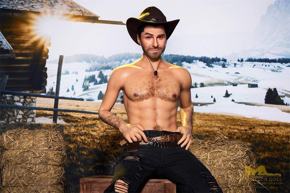 IronTech 170cm (5ft5') Sensual Cowboy Realistic Silicone Male Sex Doll - Allen
