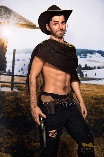 IronTech 170cm (5ft5') Sensual Cowboy Realistic Silicone Male Sex Doll - Allen