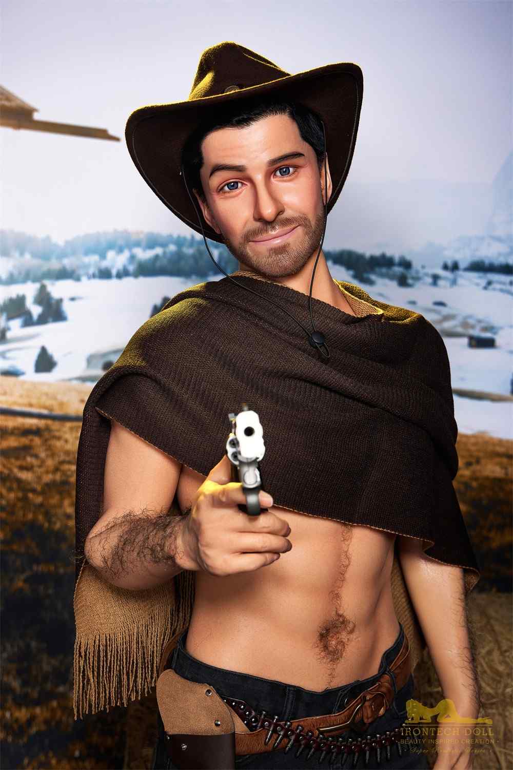 IronTech 170cm (5ft5') Sensual Cowboy Realistic Silicone Male Sex Doll - Allen