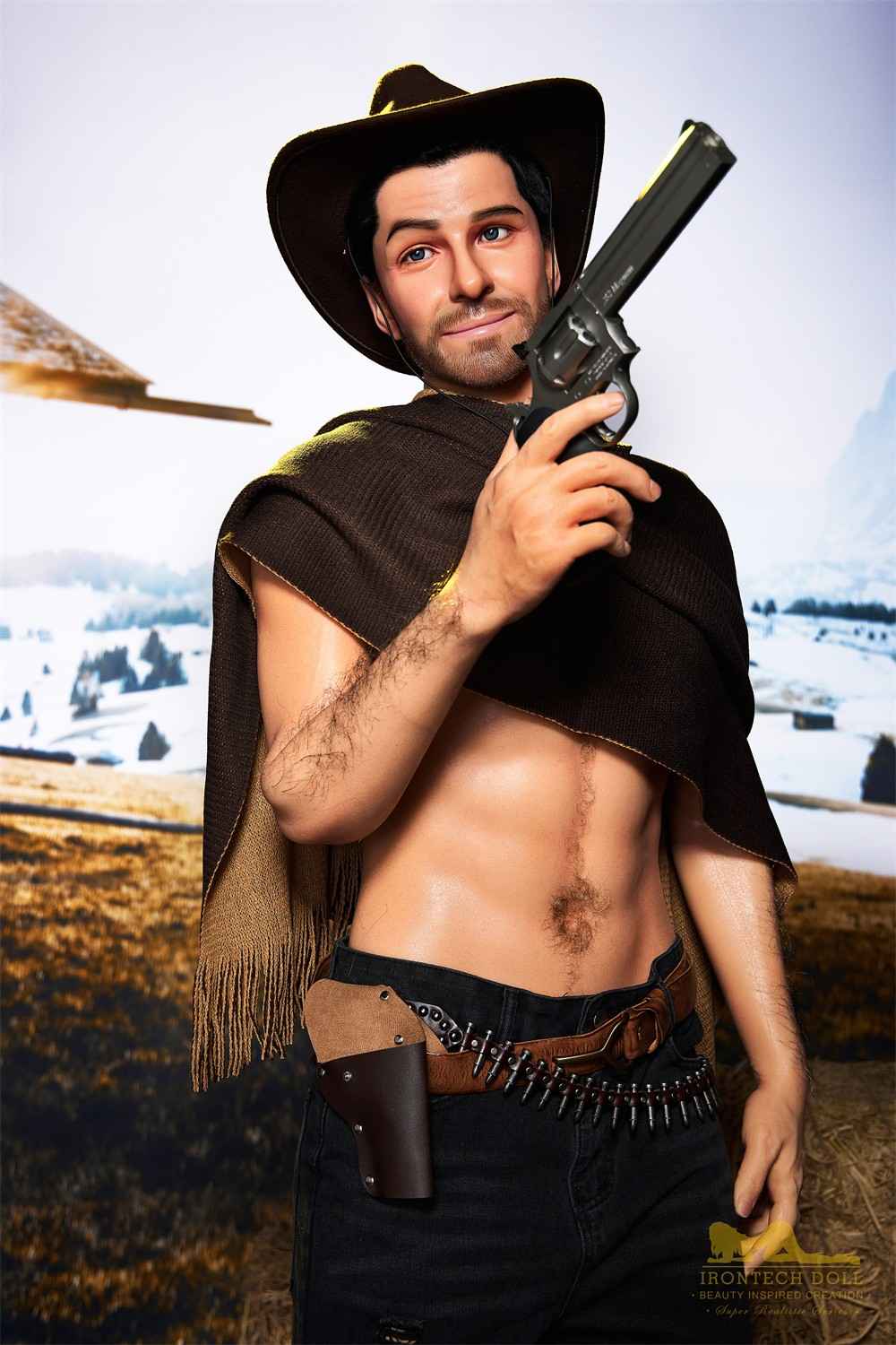 IronTech 170cm (5ft5') Sensual Cowboy Realistic Silicone Male Sex Doll - Allen