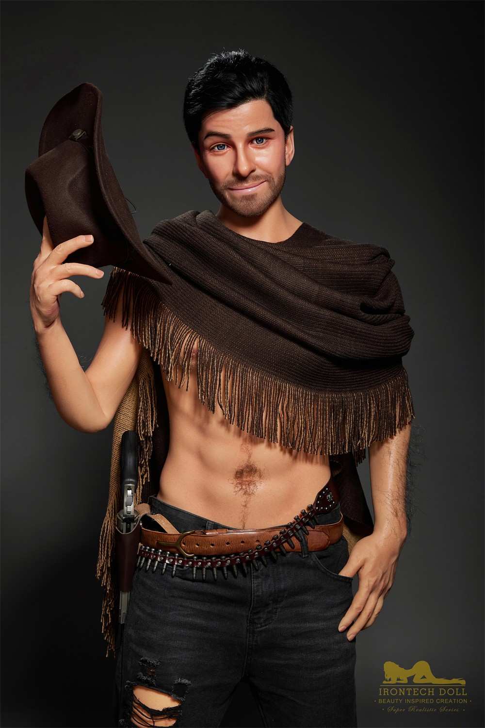 IronTech 170cm (5ft5') Sensual Cowboy Realistic Silicone Male Sex Doll - Allen
