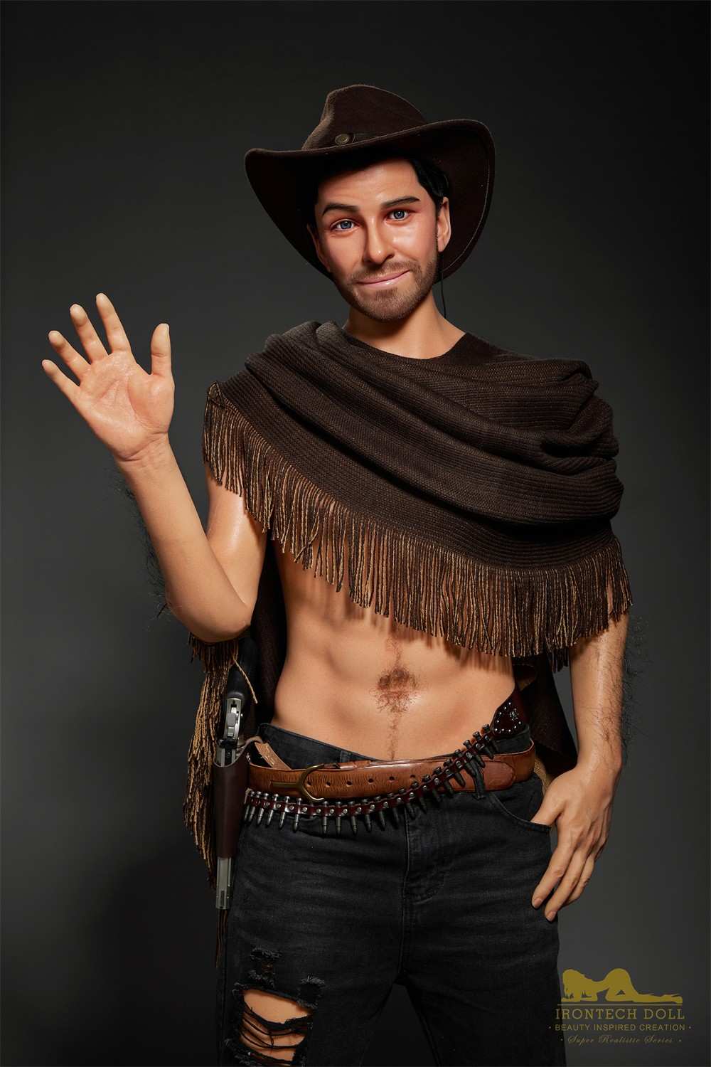 IronTech 170cm (5ft5') Sensual Cowboy Realistic Silicone Male Sex Doll - Allen
