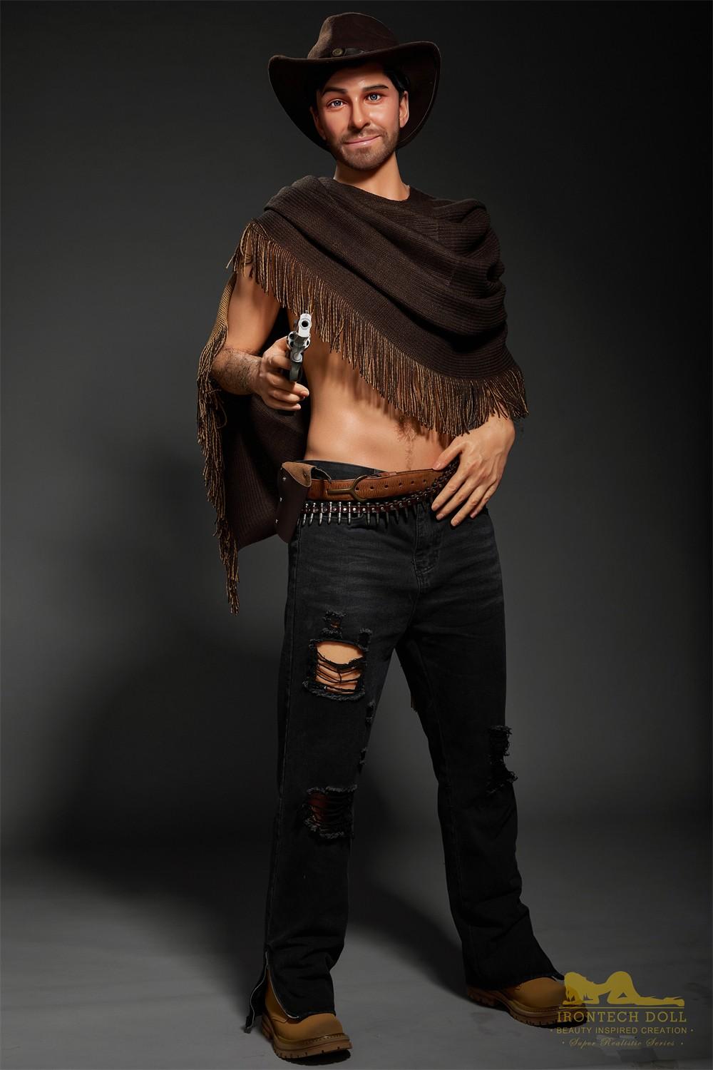 IronTech 170cm (5ft5') Sensual Cowboy Realistic Silicone Male Sex Doll - Allen