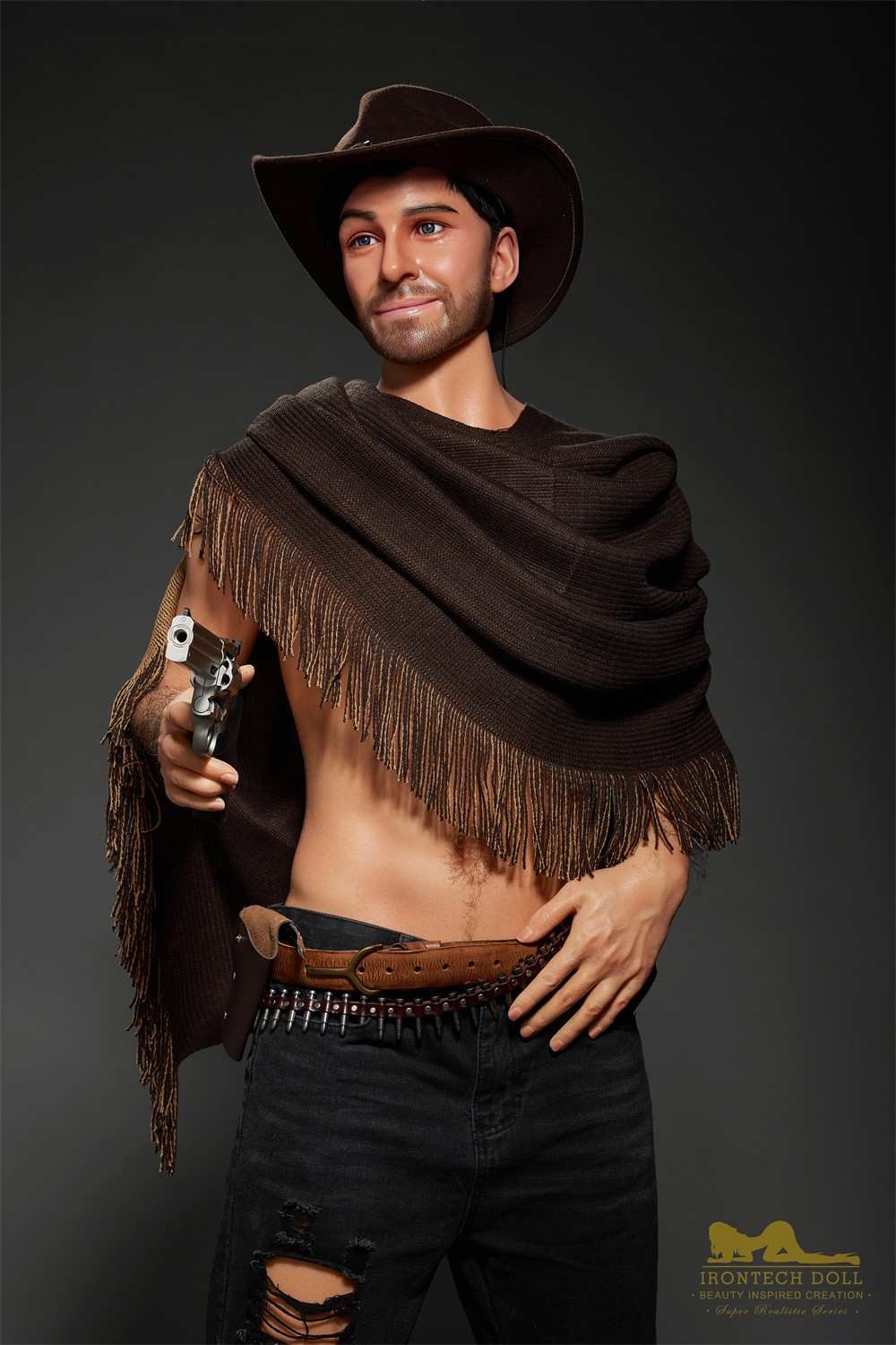 IronTech 170cm (5ft5') Sensual Cowboy Realistic Silicone Male Sex Doll - Allen