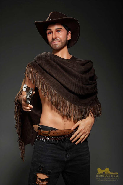 IronTech 170cm (5ft5') Sensual Cowboy Realistic Silicone Male Sex Doll - Allen