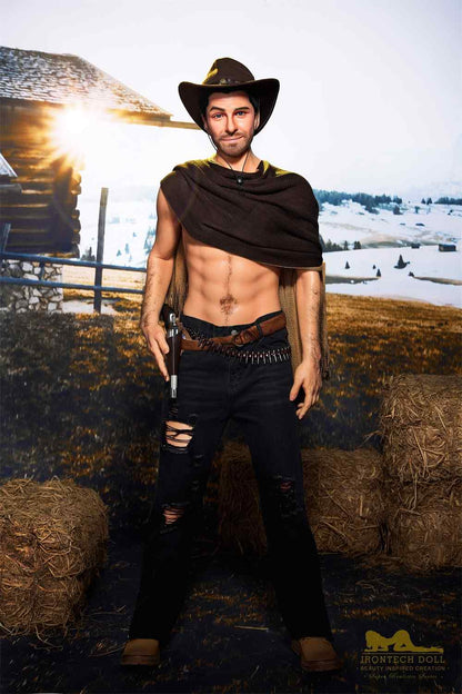 IronTech 170cm (5ft5') Sensual Cowboy Realistic Silicone Male Sex Doll - Allen