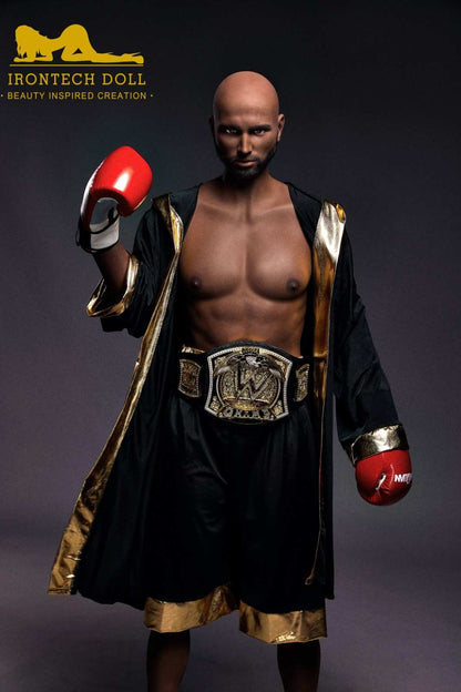 IronTech 175cm (5ft9') Boxing Champion Black Male Sex Doll - Jack