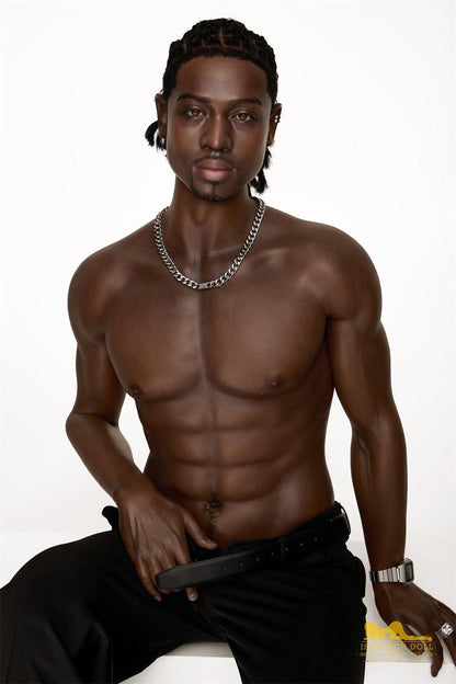 IronTech 176cm (5ft7') Ebony Fantasy Muscular Build Silicone Male Sex Doll - James