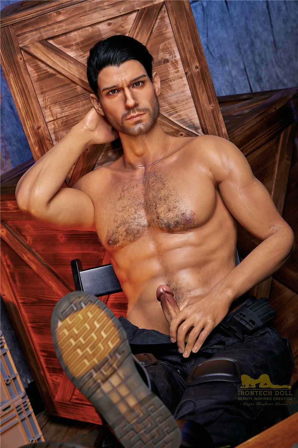 IronTech 176cm (5ft7') Elite Commando Muscular Silicone Male Sex Doll - Thomas