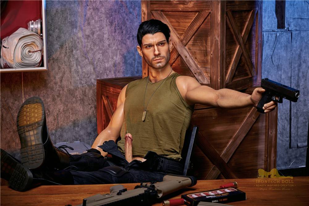 IronTech 176cm (5ft7') Elite Commando Muscular Silicone Male Sex Doll - Thomas