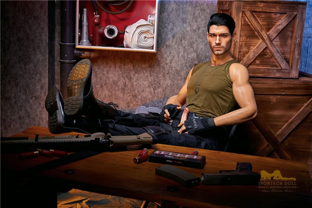 IronTech 176cm (5ft7') Elite Commando Muscular Silicone Male Sex Doll - Thomas