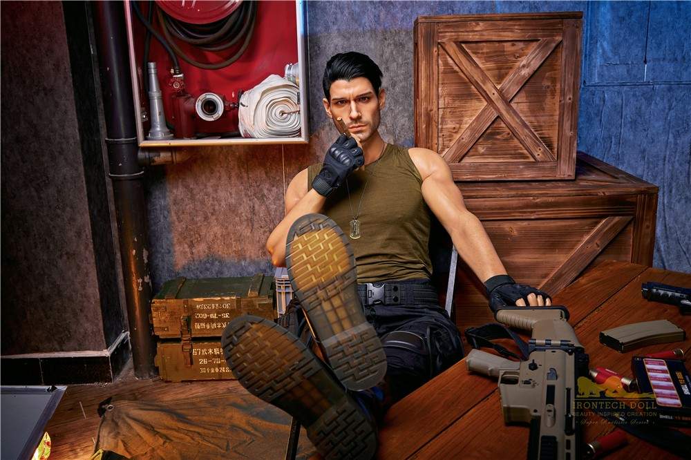 IronTech 176cm (5ft7') Elite Commando Muscular Silicone Male Sex Doll - Thomas