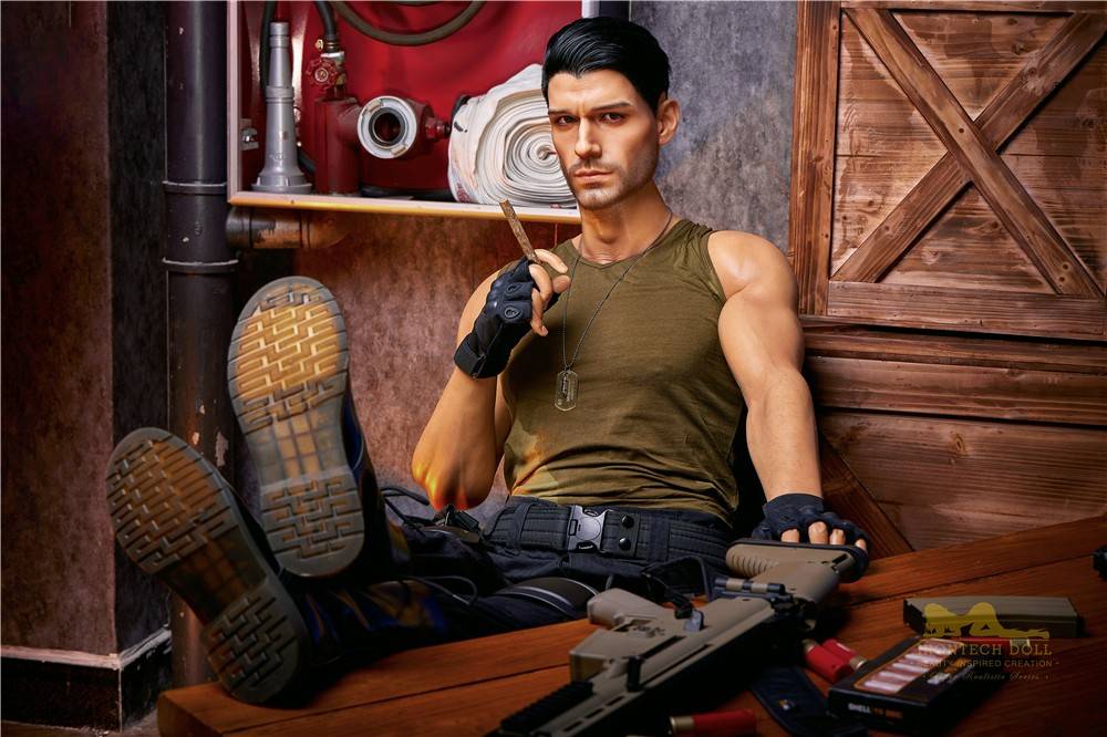 IronTech 176cm (5ft7') Elite Commando Muscular Silicone Male Sex Doll - Thomas