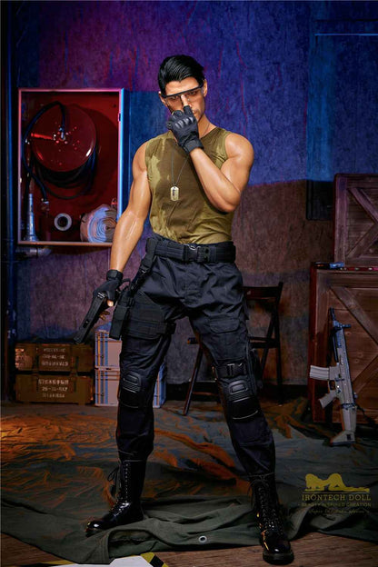 IronTech 176cm (5ft7') Elite Commando Muscular Silicone Male Sex Doll - Thomas