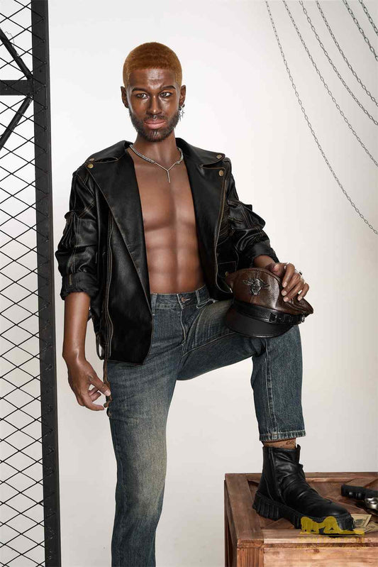 IronTech 176cm (5ft7') Life Size Ebony Silicone Male Sex Doll - Bill